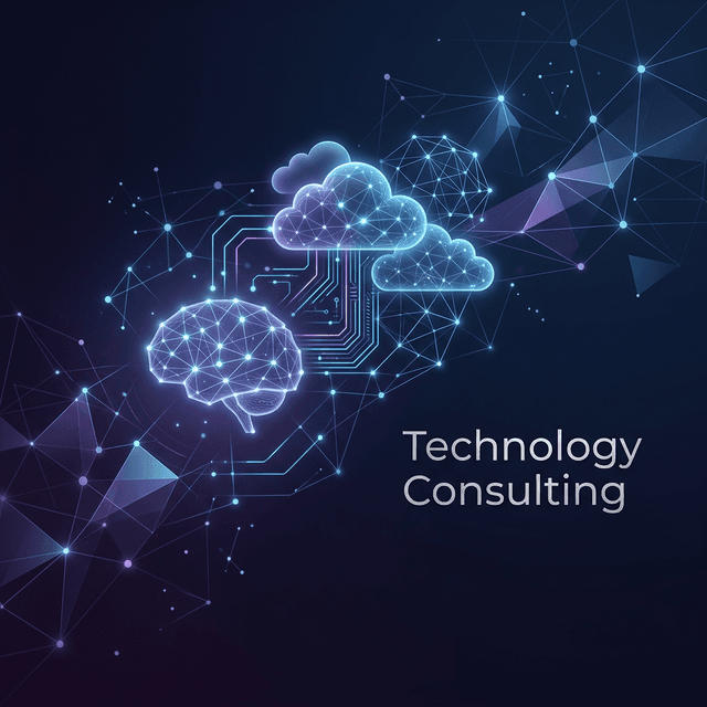 Abstract AI and Cloud Computing background
